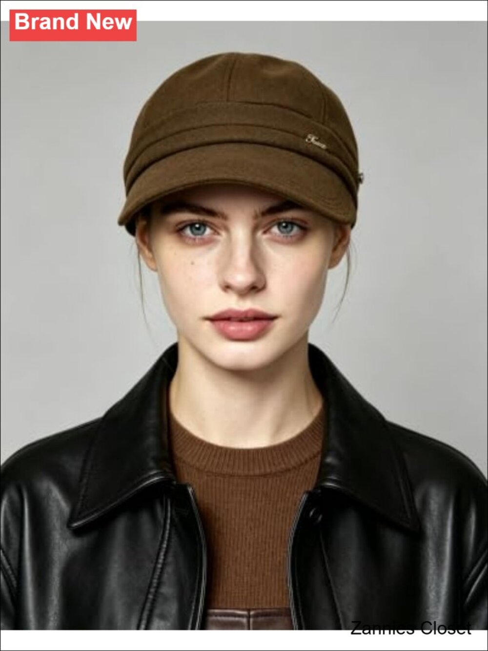 ๐ค Wide Brim Baseball Cap Packable Ponytail Friendly Metal Logo Hat - Picture 2 of 6